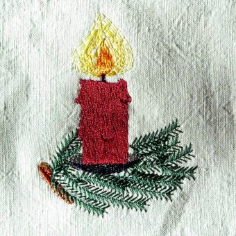 Stickdatei Christbaumkerze 10x10