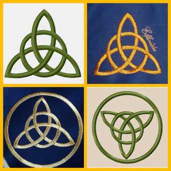 Keltische Knoten, Triquetra Stickdatei Set
