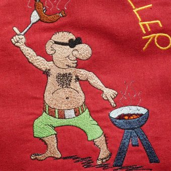 Meister am Grill - Stickdatei 13 x 18 cm