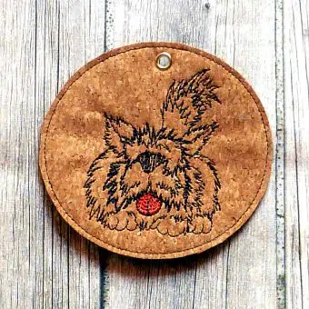 ITH Stickdatei Kritzelhund spielen Anhänger 1010