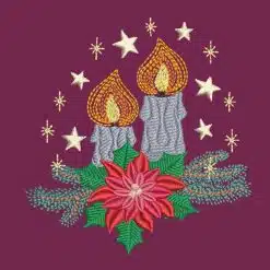 Stickdatei Adventsgesteck 1010 Stickvorschau