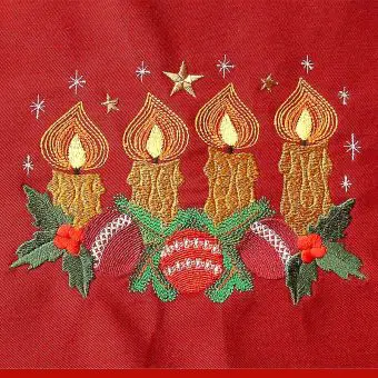 Stickdatei Adventskerzen 13 x 18 cm