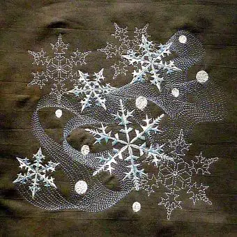 Stickdatei Flockentanz 20 x 30 cm