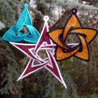 FSL 3D Stern Blume Triqueta Stickdatei Set 1010