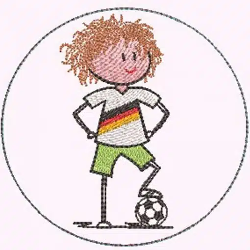 Stickdatei ITH Untersetzer Lilly Fußball Vorschau