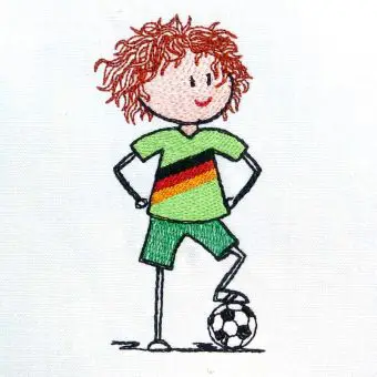 Stickdatei Lilly spielt Fußball