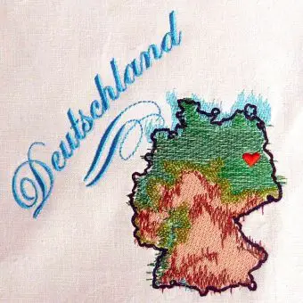 Deutschland Karte Set, 10 Stickdateien
