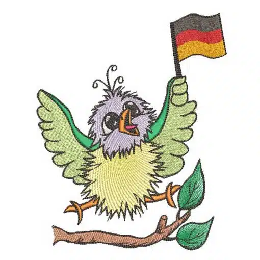 Stickdesign Kritzelvogel WM18 Vorschau1