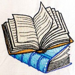 Stickdatei Buch offen 10 x 10 cm