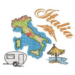 Stickdesign Italien Karte 1010 vorschau