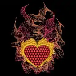 Stickdatei Herz in Flammen 1318 vorschau