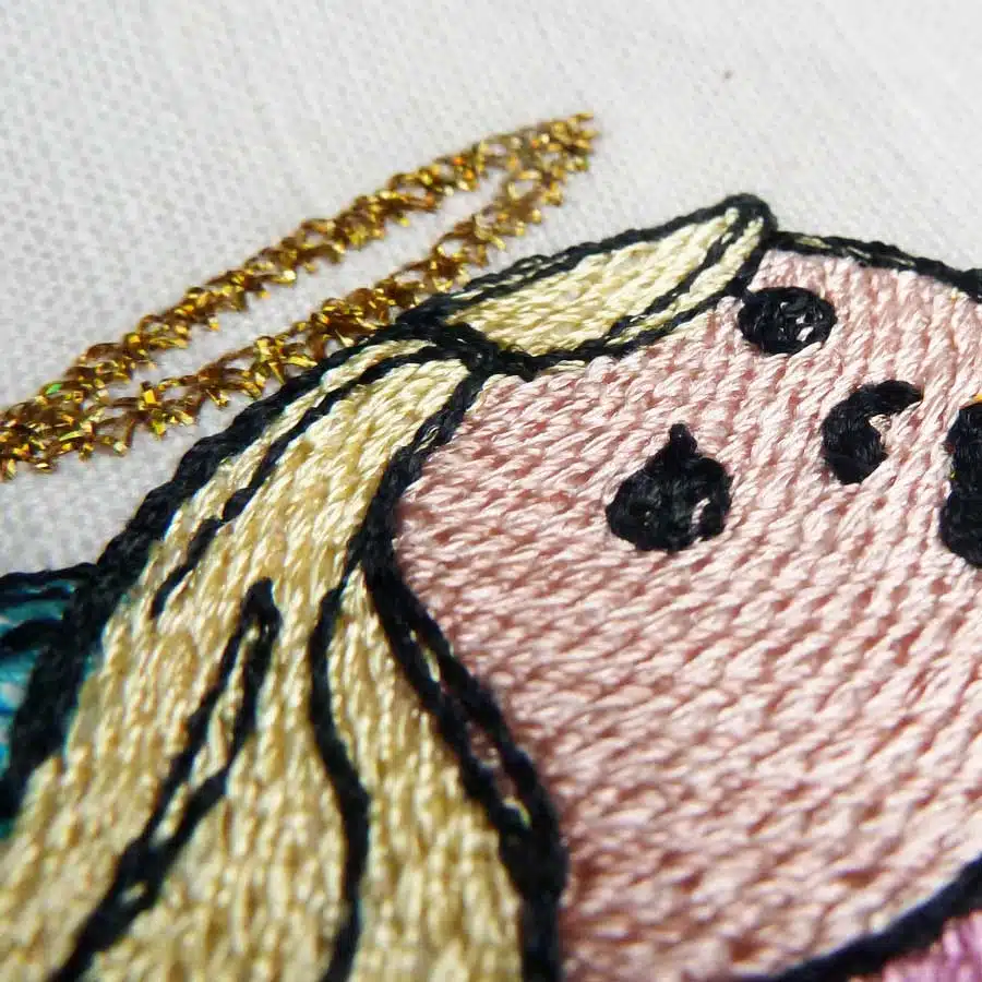 Stickdatei Pummelengel Trompete detail3