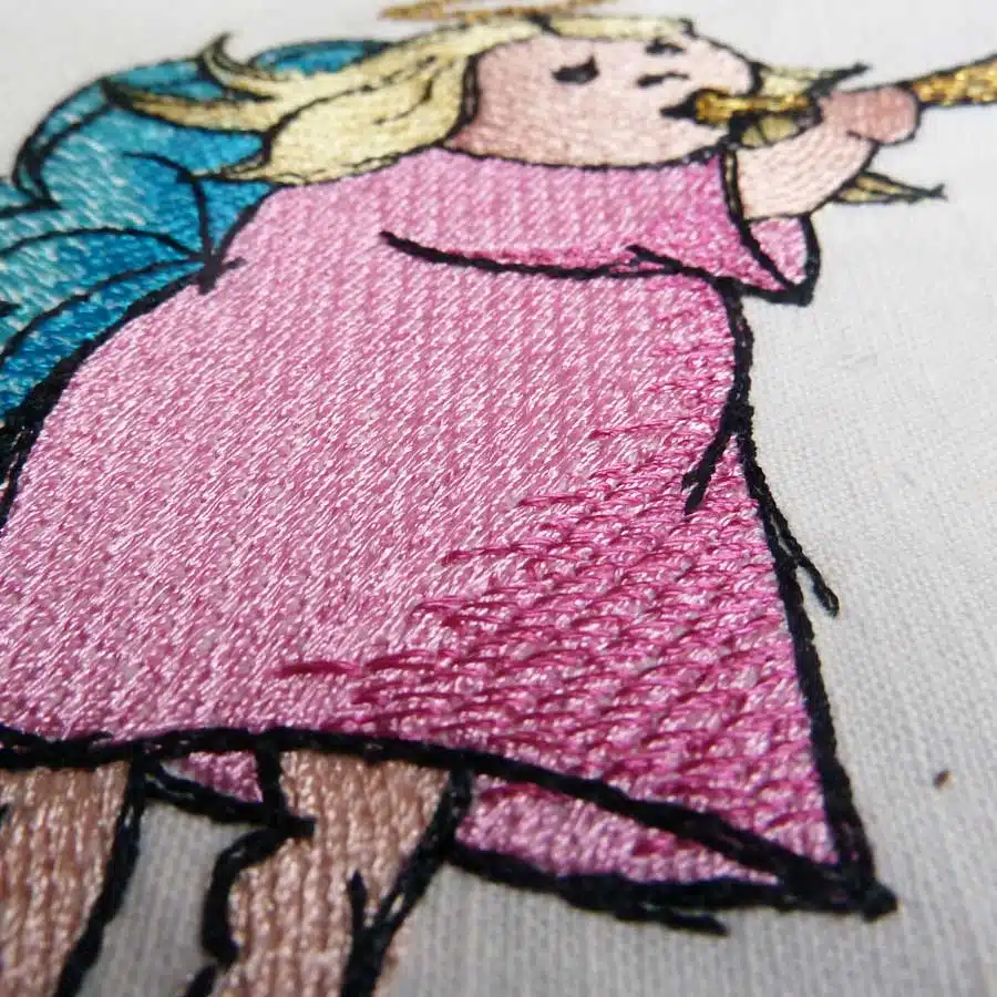 Stickdatei Pummelengel Trompete detail1