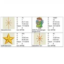 Stickdesign Pummelengel Singen Uebersicht