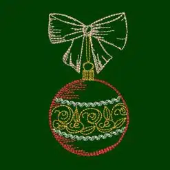 Stickdatei Christbaumkugel Freebie vorschau
