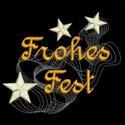 Stickdatei Frohes Fest Freebie Vorschau