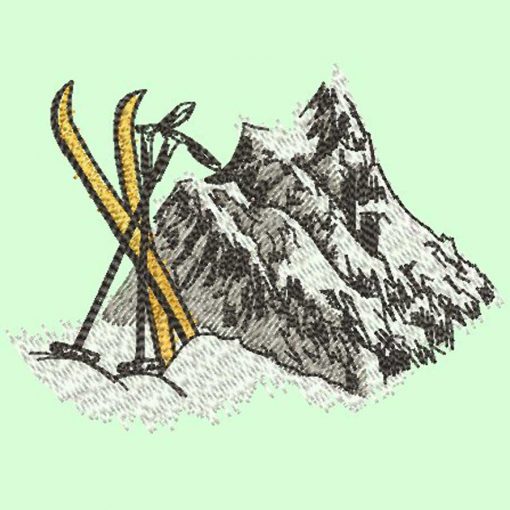 Stickdatei Ski Berge 1010 vorschau