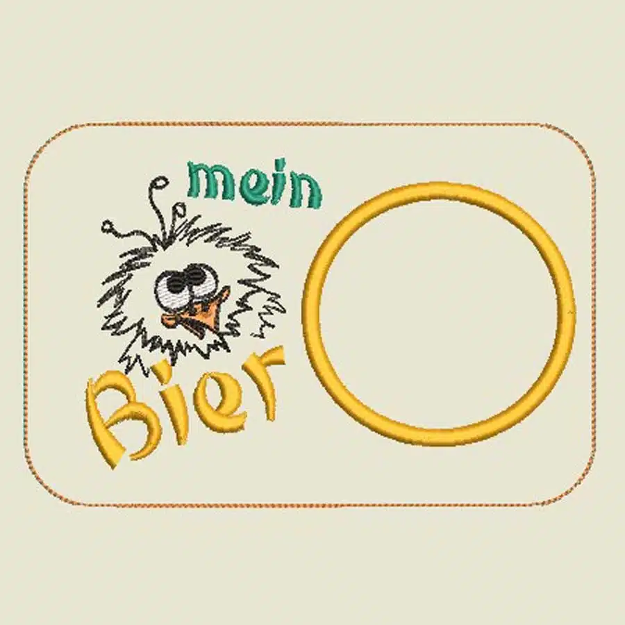 Stickdatei ITH Becherteppich Bier