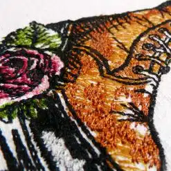 Stickdatei Schuh mit Blume