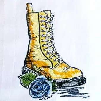 Rosenstiefel 13x18 - Stickdatei