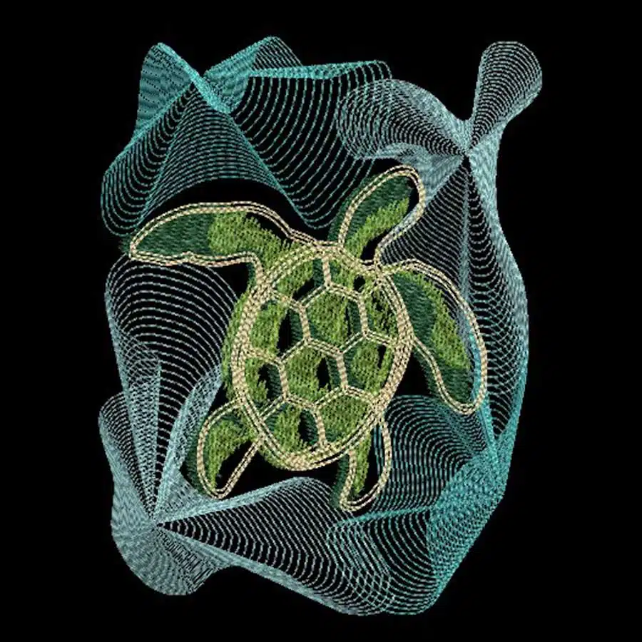 Stickdatei Wasserschildkroete vorschau