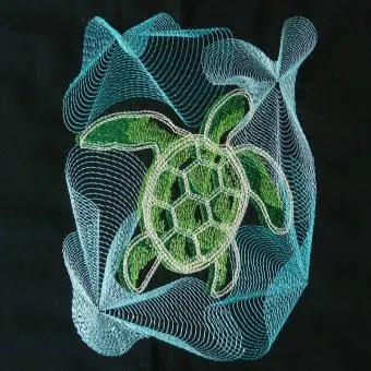 Stickdatei Wasserschildkröte 13 x 18 cm