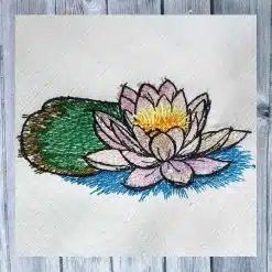 Stickdatei Seerose 10x10