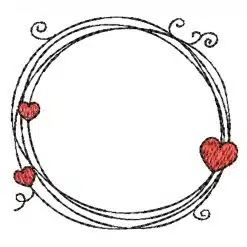 Stickdesign Kritzelkringel vorschau