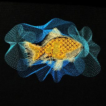 Stickdatei Goldfisch - Spiralstich