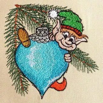 Stickdatei Christbaum Elf 10x10