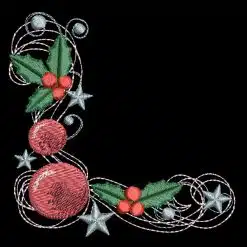 Stickdatei Weihnachtsecke Kugeln 10x10