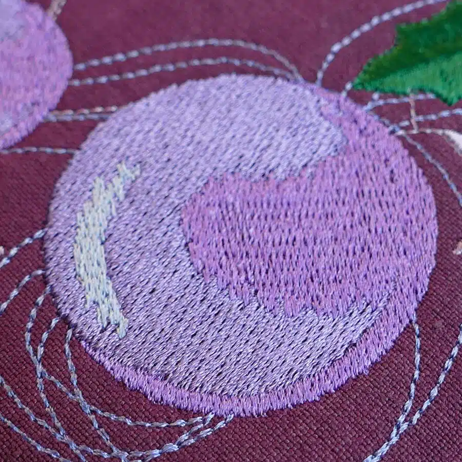 Stickdatei Weihnachtsecke Kugeln detail1