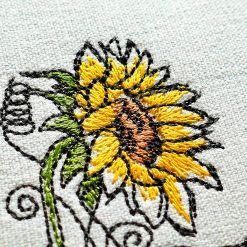 Stickdatei Sonnenblume Schnörkel01