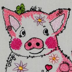 Stickdatei Hippie-Schweinchen detail01