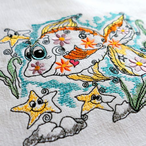 Stickdatei Hippie-Fisch – Bild 9