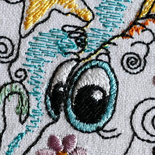Stickdatei Hippie-Fisch detail01
