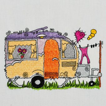 Elfenkritzeleien Wohnwagen - Stickdatei