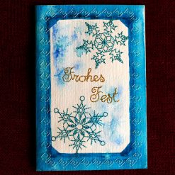 Stickdatei Schneeflocke auf Karte gestickt01