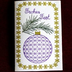 Stickdatei Weihnachtskugel auf Karte gestickt02