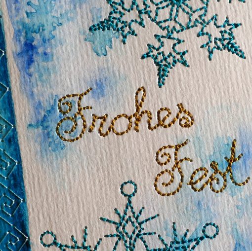 Stickdatei Weihnachtliche Grußkartenmotive Beispiel01