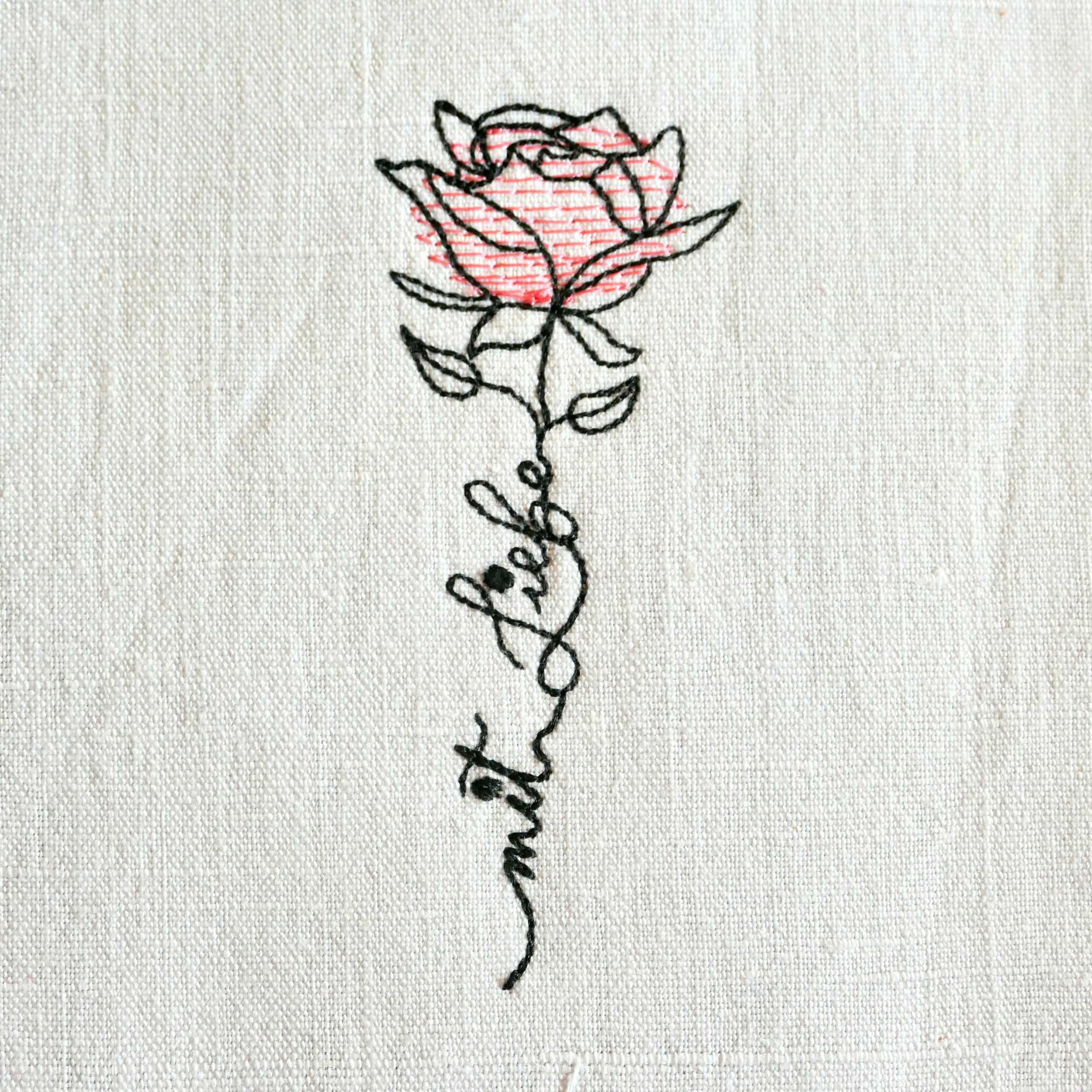 7116 Stickdatei Elfenidee Kostprobe Wortblume