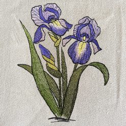 5776 Stickdatei Iris heimische Botanik groß