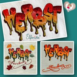 Stickdatei Herbst Graffiti Set