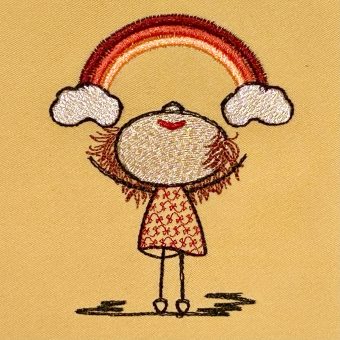 Stickdatei Lilly Regenbogen Kostprobe